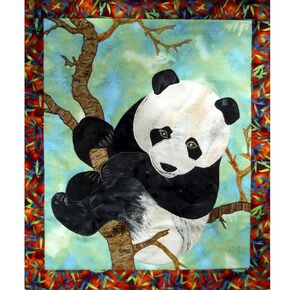 Panda Full Size Applique Quilting Quilt Pattern and Instruction Only, Quiltmaking Gift for Quilter