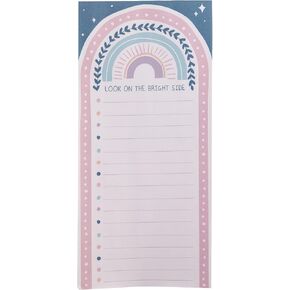 Karma, Large Magnetic Notepads, Notepads for Grocery List, Shopping List, To-Do List, Reminders, Strong Magnetic Back, Memo Notepad 100 Sheets Per Pad, Cute Colorful Designs - Rainbow