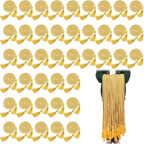 100 Pieces Gold Graduation Cords Bulk 67'' Honor Cords with Braided Tassels for College Students Graduation Ceremony Party Favors Gifts Photograph Accessory