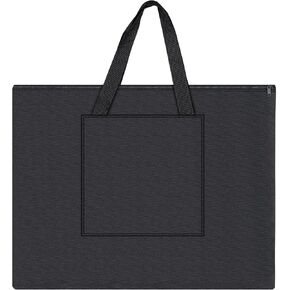 1 Pack Art Portfolio Bag, Art Portfolio Case,Nylon Lightweight Art Portfolio Case Fit 18x24 Inch Artworks,Black Carrying Storage Case For Poster, Sketching And Drawing, Waterproof Foldable