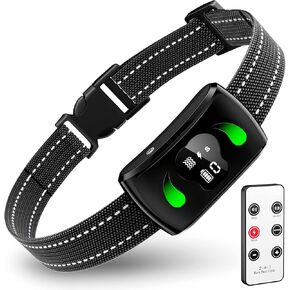 Dog Bark Collar with Remote, Bark Collar for Large Dog, Medium&Small Dogs, Rechargeable Anti Barking Training Collar with 7 Adjustable Sensitivity, Safe Bark Collar for Indoor, Garden & Courtyard Use
