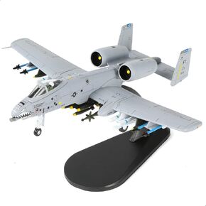 1/100 A-10 Thunderbolt II (Warthog) Attack Pre-Build Diecast Metal Aircraft Model Kits VX-23 Replica Military Plane for Display Collection or Gift
