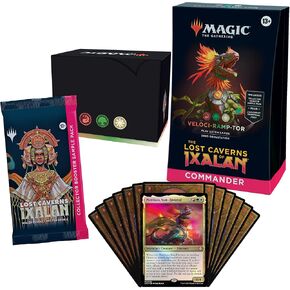 Magic: The Gathering The Lost Caverns of Ixalan Commander Deck - Veloci-ramp-tor (100-Card Deck, 2-Card Collector Booster Sample Pack + Accessories)