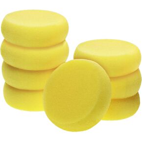 8 Pcs 3 inch Paint Sponge,Round Painting Sponges Artist Sponges Watercolor Sponges for Art, Craft, Pottery Clay, Face Painting(Yellow)