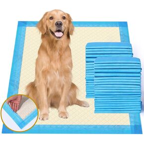 Gardner Pet Ultra Absorbent Thicker Dog Pee Pads Extra Large XL 28"x34" Leak-Proof Odor-Control Blue Puppy Training Pads Full Edge-Wrapping Pad for Dogs Dogs, Puppies, Doggie, Cats, Rabbits - 30 Ct