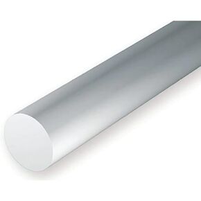 Evergreen Scale Models Round Rod .100x14in White Styrene 5 pc