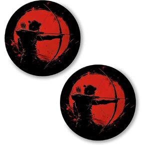 Archery Pin Button 2-Pack for Backpack Bag Clothes Jacket Enamel Pinback Button Size 2.25" ID45000