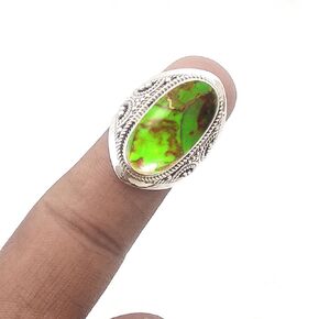 Fine Sterling Silver Ring For Womens Aquamarine Ring Sterling Silver Bohemian Ring March Birthstone Oval Gemstone Ring