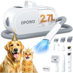 فراغ الكلاب الاستمالة ، 2.7 لتر فراغ شعر الكلب مع الكلب Clipper طاحونة المطحنة PAW ، 3 أوضاع الشفط ، ضوضاء منخفضة الكلب مع 7 أدوات للحيوانات الأليفة ، والحيوانات الأليفة مكنسة للكلاب القطط
