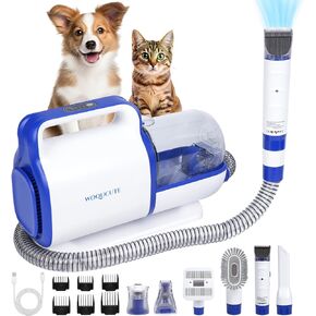 Cordless Dog Grooming Vacuum & Dog Grooming Kit, 11000Pa Dog Vacuum for Shedding Grooming with Dog Clipper, Trimmer, Nail Grinder, Low Noise Pet Hair Vacuum for Dogs and Cats
