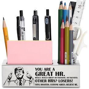 FOKCBOCM Funny HR Gifts for Women, Human Resources Gifts for Women, Human Resources Gifts Funny, Thank You Gift for HR Manager Director, HR Gifts for Coworkers, HR Office Desk Pencil Holders-DS35