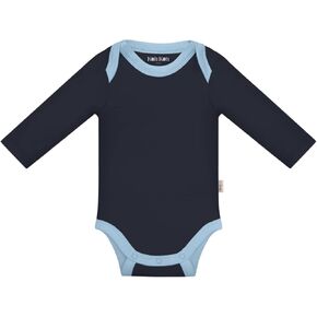 KOH KOH Kids Long Sleeve Cotton Solid Lap Shoulder Baby Bodysuit