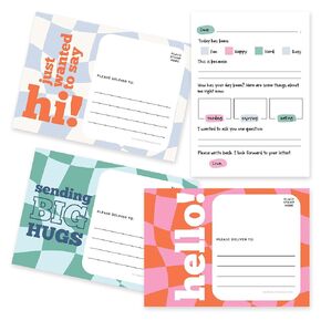 ورق المكسرات والبراغي - بطاقات بريدية تعبئة الأطفال | 300 GSM Premium Postcards للأطفال | املأ تفكيرك في بطاقات البريد مع مطالبات الكتابة (حزمة من 40)