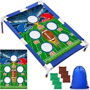 كرة القدم حقيبة فول رمي ألعاب مع 6 أكياس الفول PVC PVC مؤطرة لعبة cornhole مجموعة لحفلة عيد ميلاد العائلة العائلية