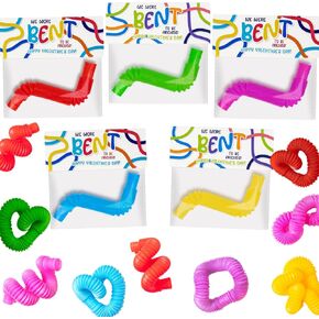 30 Pack Fidget Pop Tubes, Valentine’s Day Cards for Kids School, Valentines for Kids Class, Toddler V Day Gifts for Kids Classroom Exchange