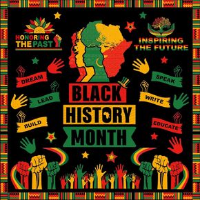 Black History Month Decorations, 44 Pcs Black History Month Bulletin Board Decorations African American National Holiday, Black History Month Decorations for Classroom Office Window Clings