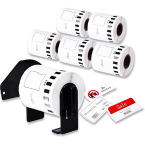 Replacement for Brother QL-820NWB Label Rolls QL-800 QL-810W Label Black/Red on White DK-2251 DK2251 Paper Tape (2.4 in x 50 ft) Continuous for Brother QL Label Printers (Black/Red on White)