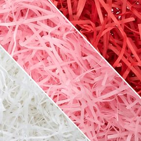 Rainmae Valentine's Day Gift Basket Bashing Bulk ، Red White Pink Crinker Paper Paper Filler for Hight
