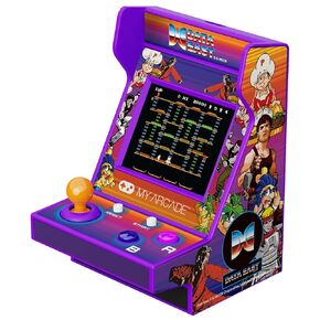 MY ARCADE Data East Hits Pico Player - Game for Kids and Adults, 3.75" Fully Playable Portable Tiny Arcade Machine with 108 Retro Games, 2" Screen Color Display, Battery Powered, Purple, Small