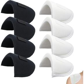 4 Pair Shoulder Pads Removable Shoulder Pads Breathable Sponge Pads with Hoop and Loop, for Ladies and Men Blazer Jackets Suit Coats Jackets Dress Clothes Sewing Accessories