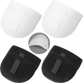 4 أزواج منصات الكتف ذاتية اللصق مجموعة وسادات إسفنجية قابلة للتنفس 5.5x3.5'''shicking منصات الكتف الرغوية للسيدات للسيدات القابلة للإزالة الكتف الرغوية (أبيض أسود) in Kuwait