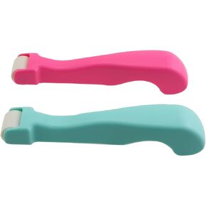 ZHYOHEN 2PCS Sewing Tools Seam Roller Rose Red Green Push Wheel Pressing Wheel Scratching Wheel for Quilts Clothes Carpets Plastic Paddle Wheel