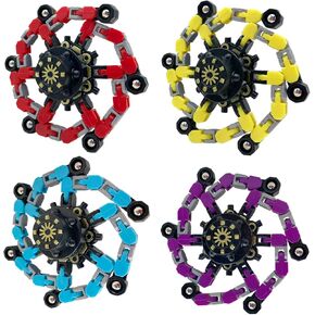 Fidget Toys Transformable Fidget Spinners ADHD Tools for Kids Adult Teen Toddler Autism Sensory Toys Juguetes para Niños 4 Pack Party Favors for Kids