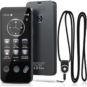 Language Translator Device, 2025 Latest 143+ Languages Translator, Two-Way AI Voice Instant Translator,Supports Voice/Text/Offline/Photo, for Travel, Business,Study(Black)