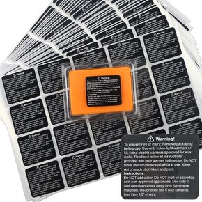 MILIVIXAY 500 Pieces Wax Melt Warning Labels Candle Warning Labels Wax Melt Warning Labels for Clamshell, 1.8 x 1.5 inches