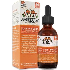 6-in-1 Kidney Support for Dogs & Cats – Promotes Healthy Kidney Function, Energy Levels & Fluid Balance – Veterinarian Formulated Herbal Supplement with Vitamin B2 & B6 – 2 fl oz (59 ml)