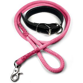 Dog Leash, Dog Collar, Pet Leash, Pet Collar, Dog Leash and Collar, Pet Leash and Collar (Pink)
