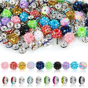 50 Rhinestone Beads and 200 Spacer Beads, Beads for Pens, Beads for Beadable Pens, Beads for Bracelets, Focal Beads