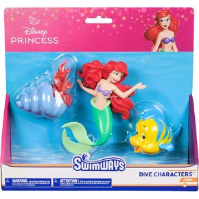 Swimways Disney Princess Ariel Dive Characters 3-Pack, Swimming Pool Accessories & Kids Pool Toys, Pool Party Supplies & Water Toys for Kids Aged 5 & Up