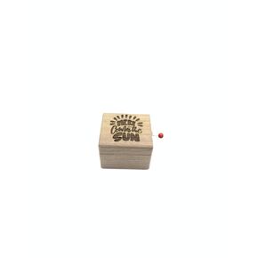 Walnut Wood Music Box with ‘Here Comes the Sun’ Engraving and Melody