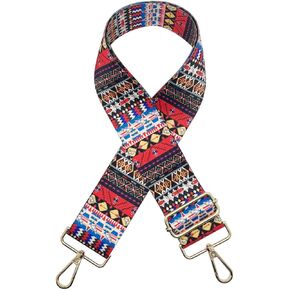2" Wide Handbag Strap Purse Straps Replacement Adjustable Guitar Strap Cross-Body Bag Straps with Gold Metal Buckles