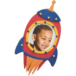 S&S Worldwide Blast Off Rocket Frame Craft Kit (Pack of 48)