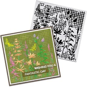 3-D Textured Impressions Embossing Folder, Nature Design Plastic Template for DIY Card Making Scrapbooking Paper Crafts, 5.90" x 5.90"