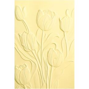 BAOFALI 3D Flowers Theme Plastic Embossing Folders Tulip for DIY Scrapbooking Photo Album Card Paper Craft Decoration for Card Making,Embossing Template Paper Card Embossing Stencil
