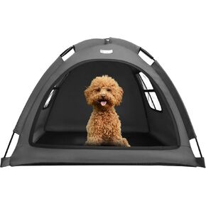 Cat Tent Outdoor House and Dog House Outdoor, Cat and Dog Waterproof Tent House, Outdoor Dog Bed Washable, Indoor/Outdoor Cave Nest Bed Small Dog Tent for Cat, Bunny (Gray, Small)