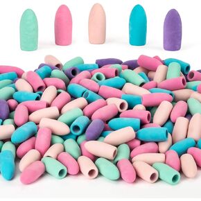 Sukh Cap Erasers for Pencils Pulk - Pencil Top Erasers 60 PCS Pencil Cap Erasers Toppers for Kids Latex Free 5 Colors School Erasers Caps for Teachers Sudents Classroom Home and Office