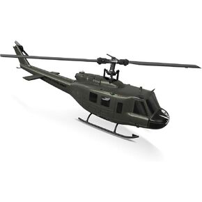 Carmanon UH-1 RC Helicopter - Huey Collectable Remote Control Helicopter with Auto-Hover for Adults, Beginners, 1/27 Scale, 2 Batteries