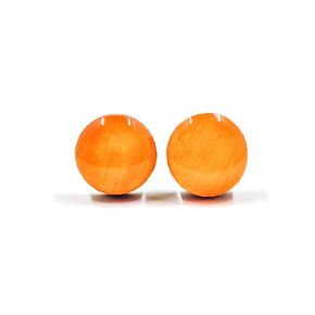 Glow in the Dark 10mm Stud Earrings, Handmade, Posts for Sensitive Ears (Glow in the Dark Orange)