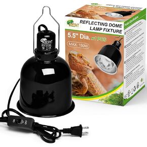 Large Caliber Reptile Lamp Cover Dome Supports Up to 250W, Diameter 7.0 Inch Heat Lamp/Light Fixture Dome Fit for E26 UVA/UVB Basking Bulbs, Perfectly Fit 250 watts Ceramic Heat Lamp