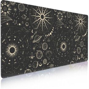 Mouse Pads,Vintage Moon Phases Large Mouse Pad for Desk,Non-Slip Rubber Base Mouse Pad with Stitched Edges,Keyboard Pad Mouse Mat for Computer,Work,Gaming,Desk Decor 31.5x15.7 in