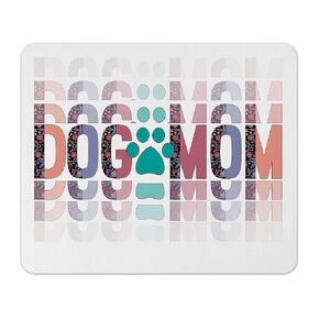 Dog Mom Mom Pattern Pattern Mouse Pad - Rectangle - 9.25x7.75