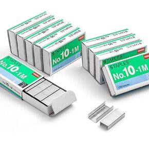 10000 Pcs 10# Mini Staples, 0.4 Inch x 0.2 Inch Stainless Steel Staples for Small Desk Top Stapler for Office and Home (10000, 10#)