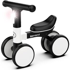 Balance Bike with Headlight- Lightweight & Modern Design | Toys For 1 Year Old Boy & Girl- Safe, Easy Build Toddler Bike, First Birthday Gift- Baby Toys 12-18 Months, Non-Slip Wheels, Parent-Approved