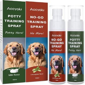 Pet Potty Training Spray & No Go Spray - Pet Deterrent Spray for Chewing, Pee Here Corrector Spray for Dogs & Cats, 3.38FlOz/100ml