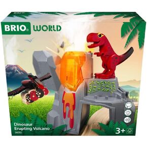 BRIO World - 36092 Dinosaur Erupting Volcano | Toy Train Set for Kids Aged 3 Years Up