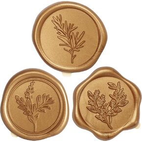 60 Pcs Wax Seal Stickers (3 Designs in 1 Pack) Premium Wedding Invitation Accessories Envelope Stickers - Wedding Cards Wax Seals Envelope Seal Stickers Christmas Envelope Seals